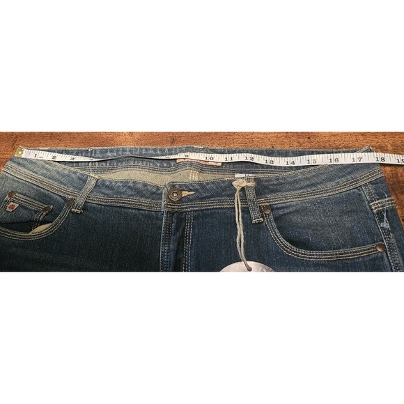 Paris Blues Women Junior Y2K Size 17 Stretch Light Wash Bootcut Mid Rise Jeans - Picture 11 of 15